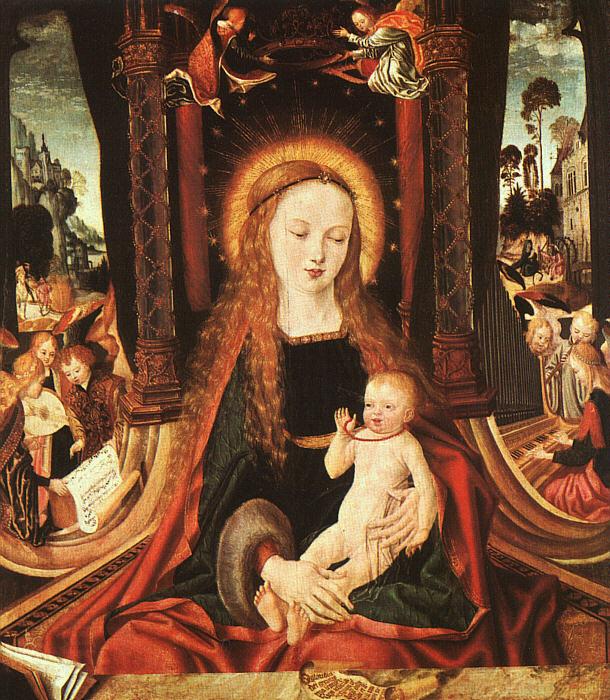 MASTER of the Aix-en-Chapel Altarpiece Madonna and Child sg oil painting picture